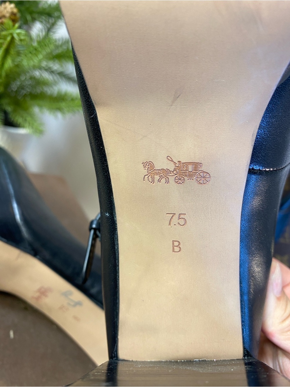 Women's Coach Black Leather Goldie Mary Jane
Platform Pumps 7.5 - Picture 9 of 13
